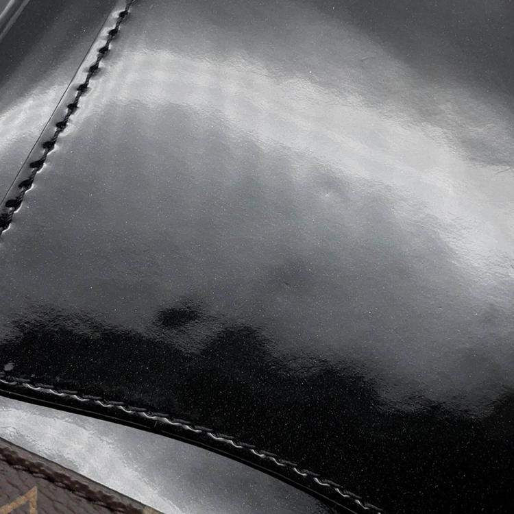 Pre Owned Louis Vuitton Hot Springs Noir Monogram Patent Leather Backpack