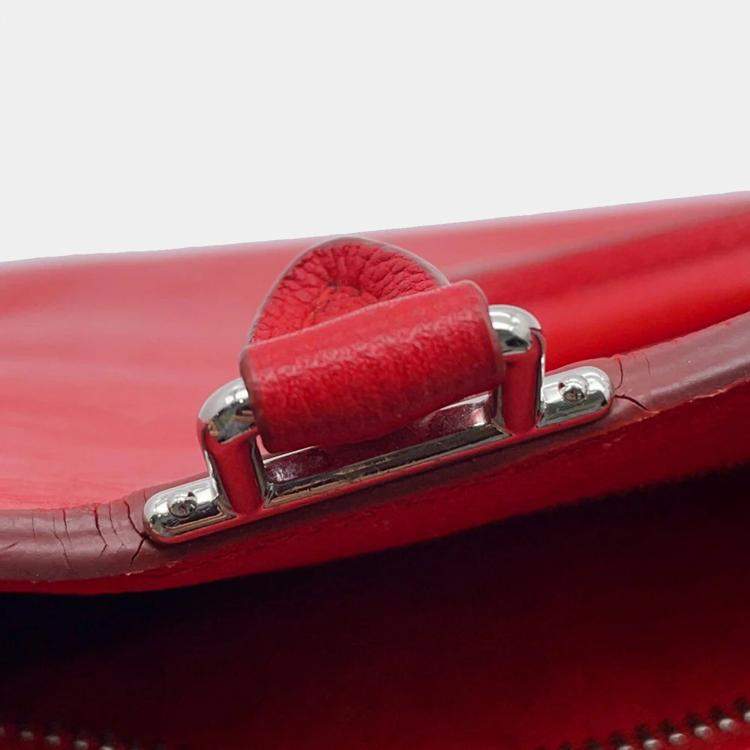 Pre Owned Louis Vuitton Very Zip Tote Ruby Monogram Leather Handbag