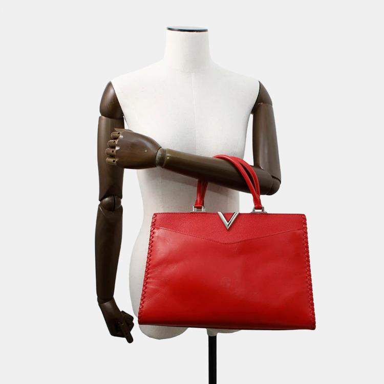 Pre Owned Louis Vuitton Very Zip Tote Ruby Monogram Leather Handbag