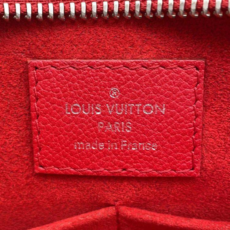 Pre Owned Louis Vuitton Very Zip Tote Ruby Monogram Leather Handbag