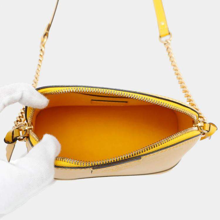 Pre Owned Louis Vuitton Alma Mini Citron Epi Leather Chain Bag