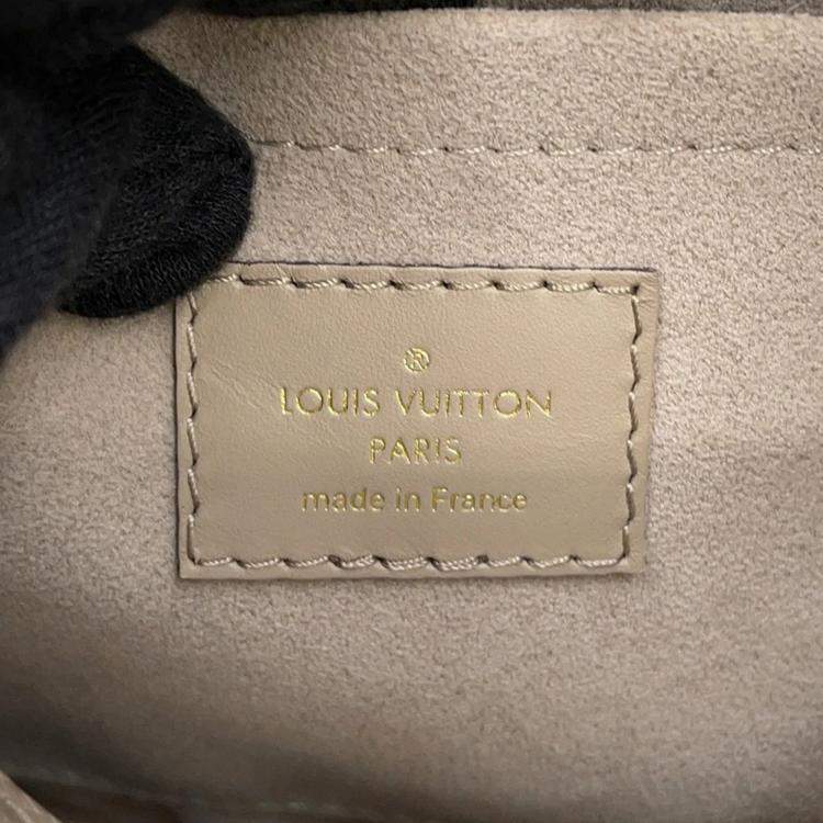 Pre Owned Louis Vuitton Montaigne BB Tourterelle Clair Monogram Empreinte Leather Handbag