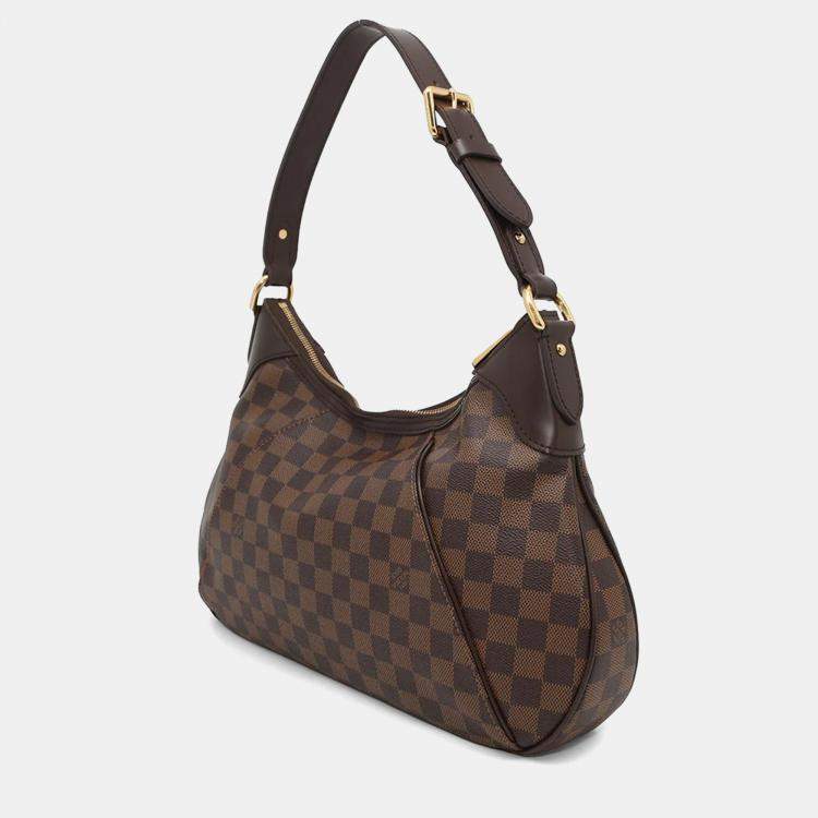 Pre Owned Louis Vuitton Thames GM Red Damier Ebene Canvas Shoulder Bag