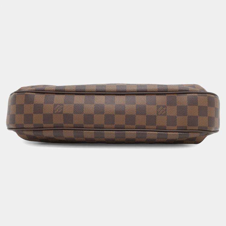 Pre Owned Louis Vuitton Thames GM Red Damier Ebene Canvas Shoulder Bag