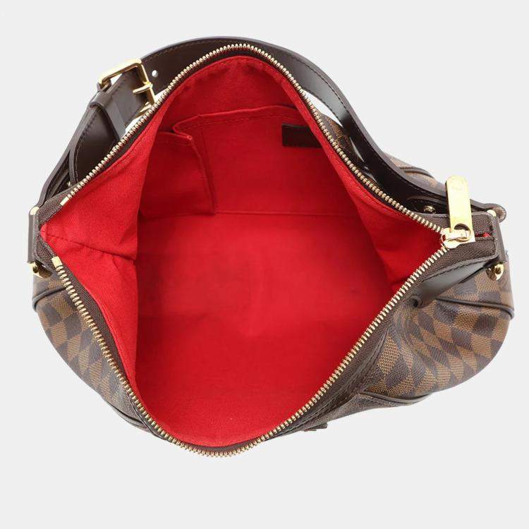 Pre Owned Louis Vuitton Thames GM Red Damier Ebene Canvas Shoulder Bag