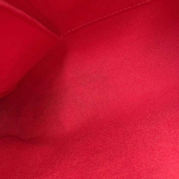 Pre Owned Louis Vuitton Thames GM Red Damier Ebene Canvas Shoulder Bag