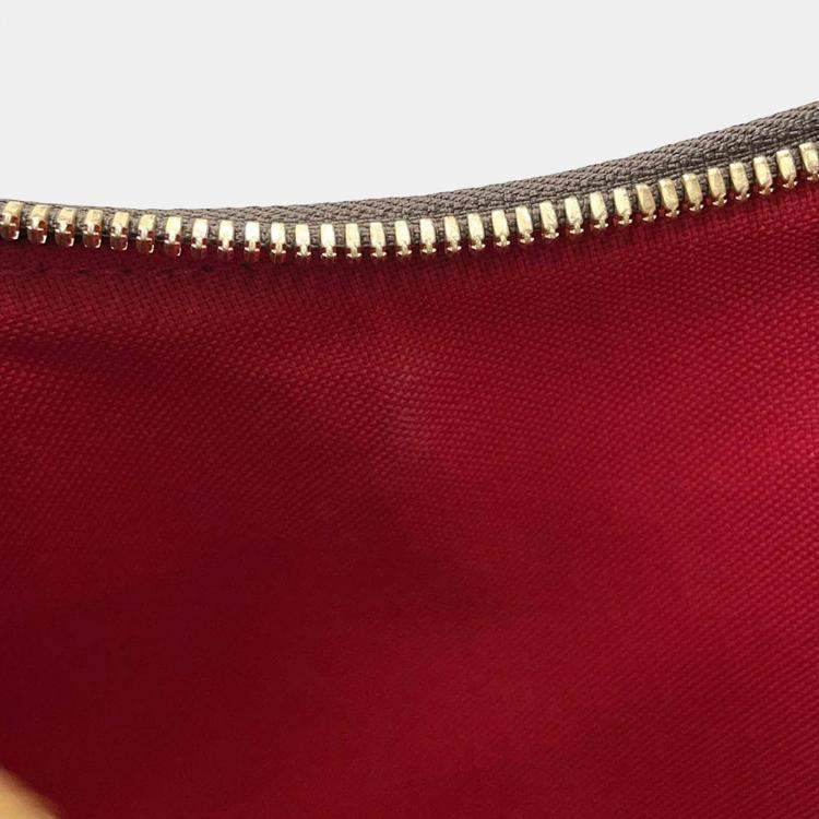 Pre Owned Louis Vuitton Thames GM Red Damier Ebene Canvas Shoulder Bag