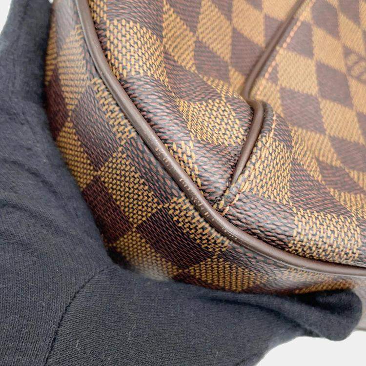 Pre Owned Louis Vuitton Thames GM Red Damier Ebene Canvas Shoulder Bag