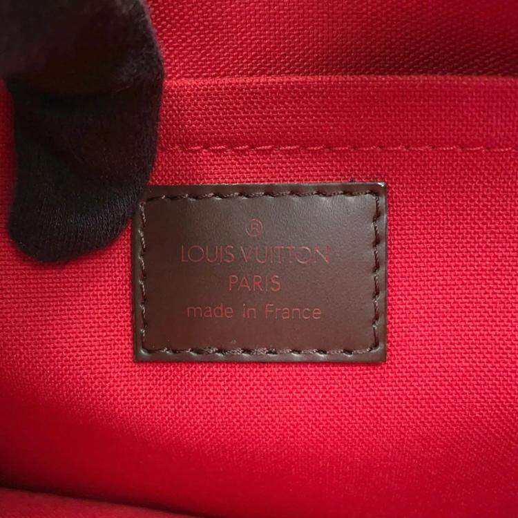 Pre Owned Louis Vuitton Thames GM Red Damier Ebene Canvas Shoulder Bag
