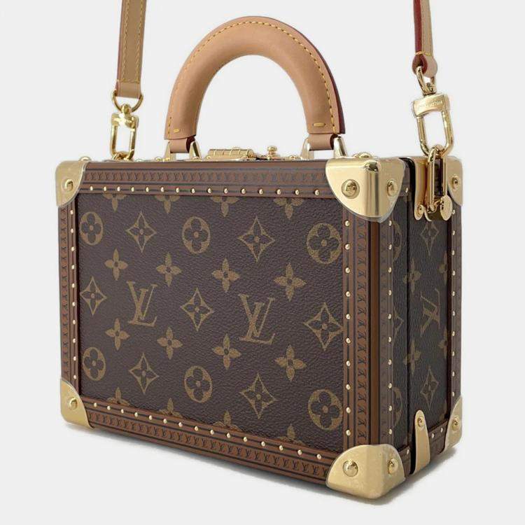 Pre Owned Louis Vuitton Petite Vallees Beige Monogram Canvas Handbag