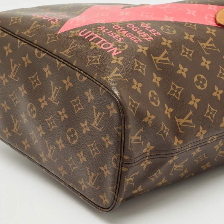 Pre Owned Louis Vuitton Monogram Canvas Cities V Neverfull MM Bag