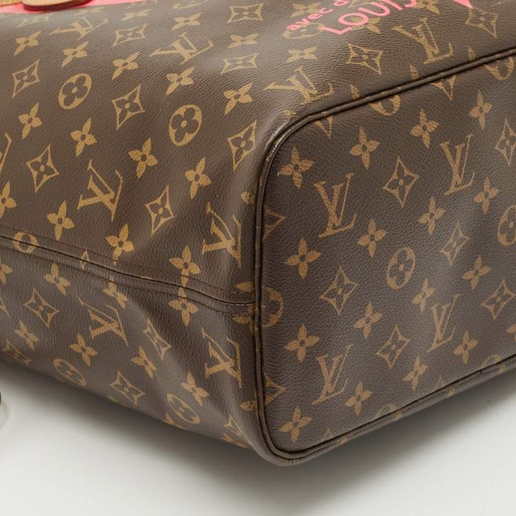 Pre Owned Louis Vuitton Monogram Canvas Cities V Neverfull MM Bag