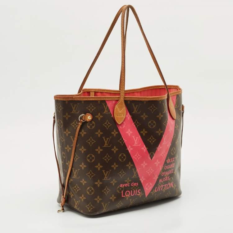 Pre Owned Louis Vuitton Monogram Canvas Cities V Neverfull MM Bag