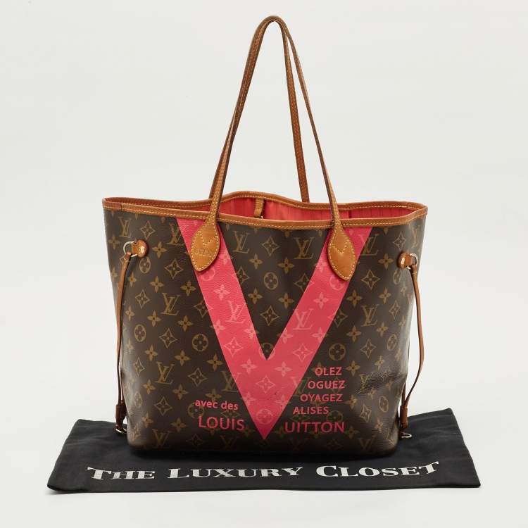 Pre Owned Louis Vuitton Monogram Canvas Cities V Neverfull MM Bag