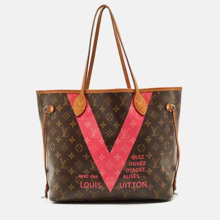 Pre Owned Louis Vuitton Monogram Canvas Cities V Neverfull MM Bag