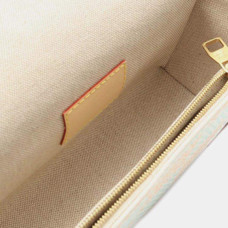 Pre Owned Louis Vuitton White Damier Heritage Steamer Wearable Wallet