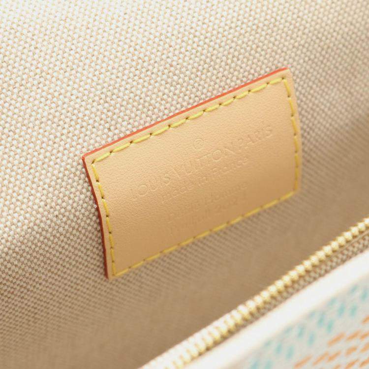Pre Owned Louis Vuitton White Damier Heritage Steamer Wearable Wallet