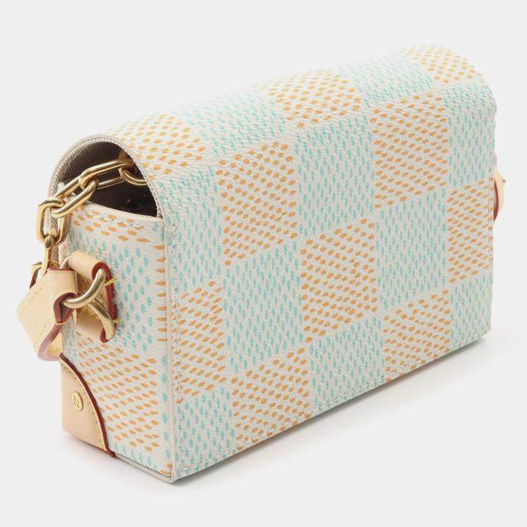 Pre Owned Louis Vuitton White Damier Heritage Steamer Wearable Wallet