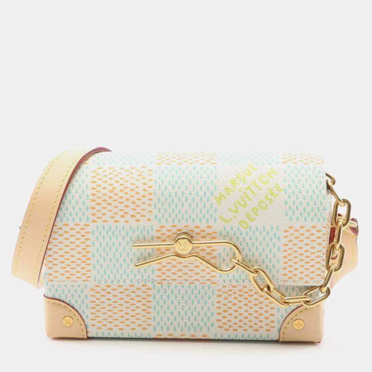 Pre Owned Louis Vuitton White Damier Heritage Steamer Wearable Wallet