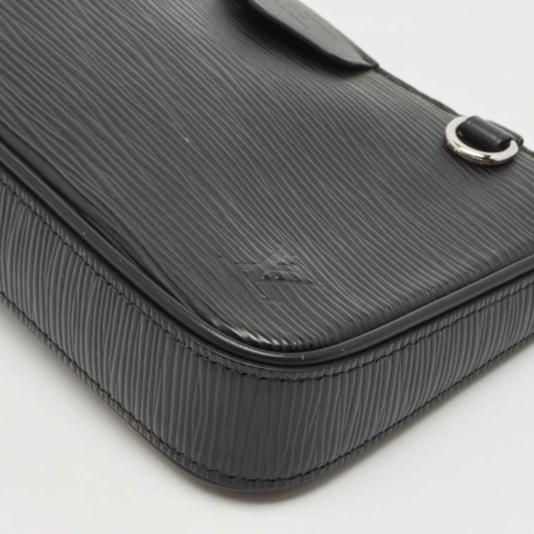 Pre Owned Louis Vuitton Black Epi Leather Easy Pouch On Strap Bag
