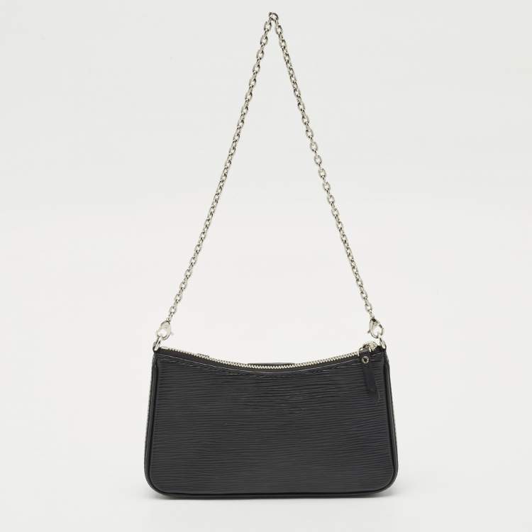 Pre Owned Louis Vuitton Black Epi Leather Easy Pouch On Strap Bag