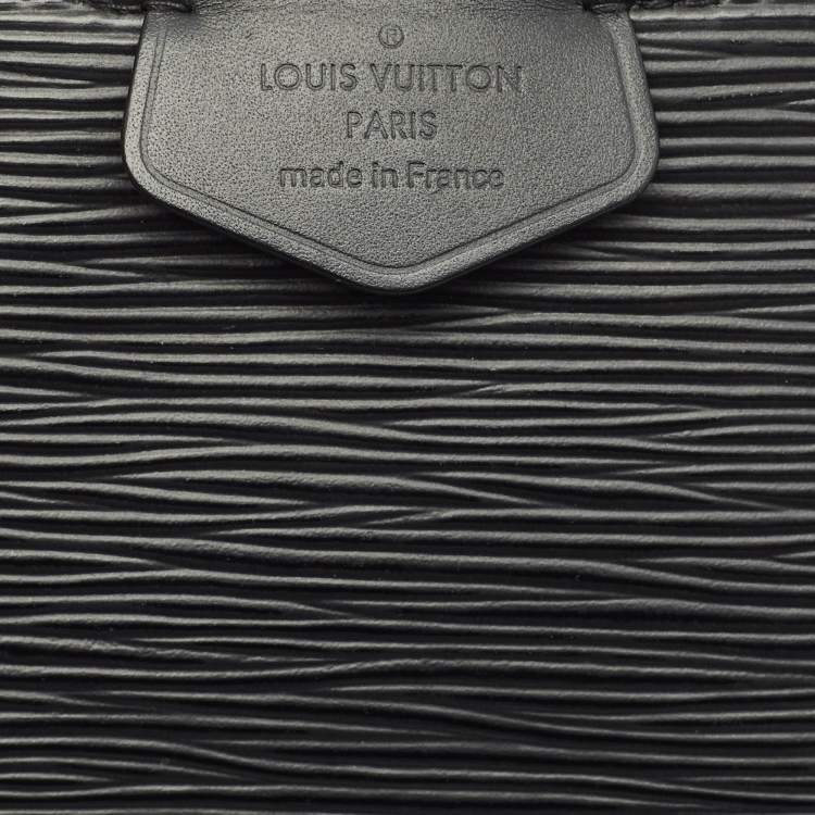 Pre Owned Louis Vuitton Black Epi Leather Easy Pouch On Strap Bag