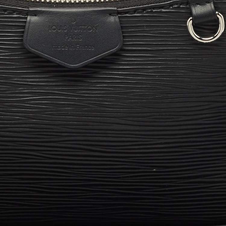 Pre Owned Louis Vuitton Black Epi Leather Easy Pouch On Strap Bag