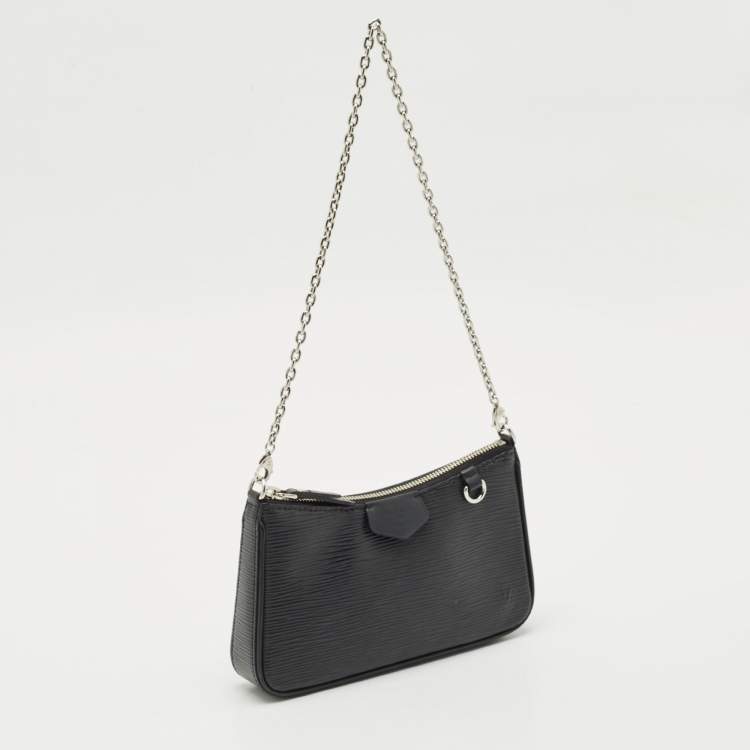 Pre Owned Louis Vuitton Black Epi Leather Easy Pouch On Strap Bag
