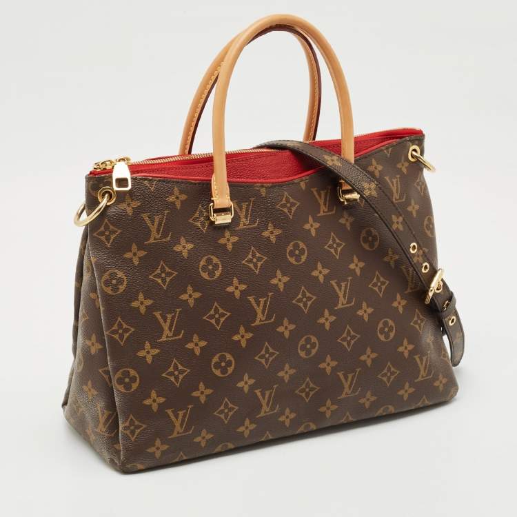 Pre Owned Louis Vuitton Cerise Monogram Canvas Pallas MM Bag