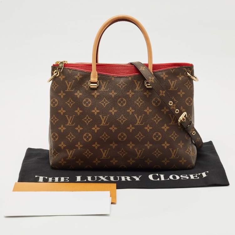 Pre Owned Louis Vuitton Cerise Monogram Canvas Pallas MM Bag