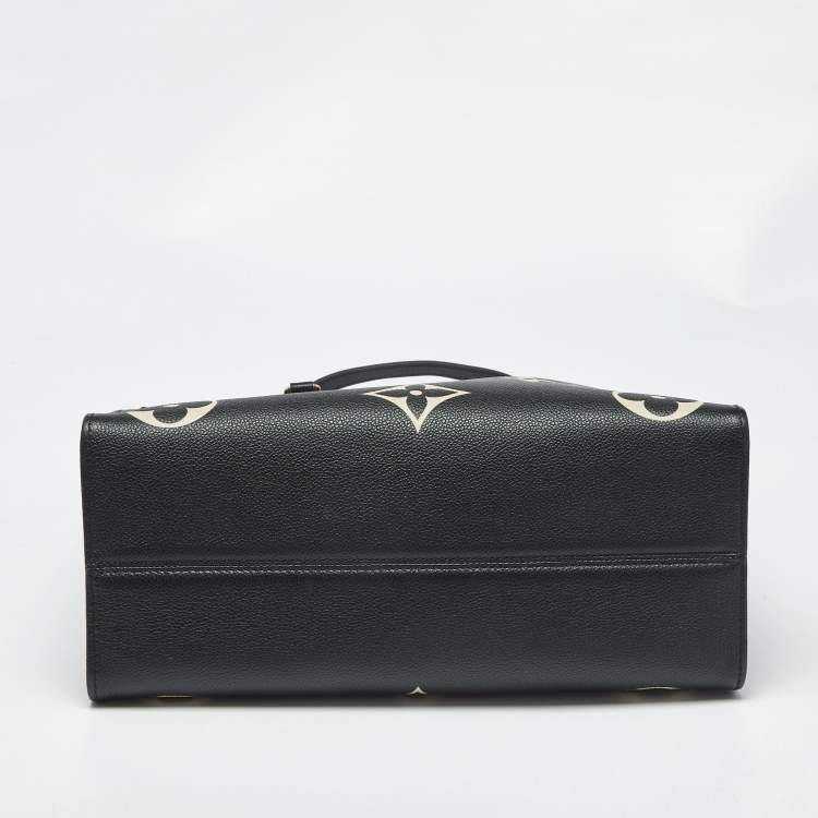 Pre Owned Louis Vuitton Bicolour Monogram Empreinte Leather OnTheGo MM Bag