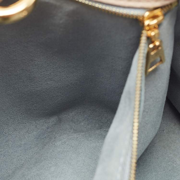 Pre Owned Louis Vuitton Greige Monogram Leather and Canvas On My Side PM Bag