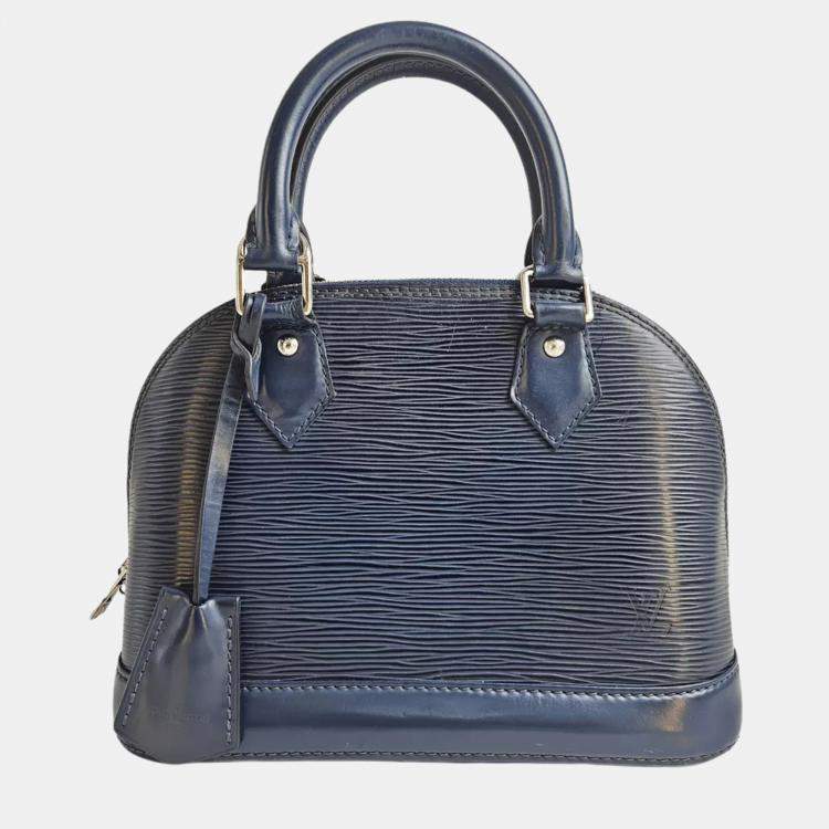 Pre Owned Louis Vuitton Alma BB Navy Epi Leather Shoulder Bag