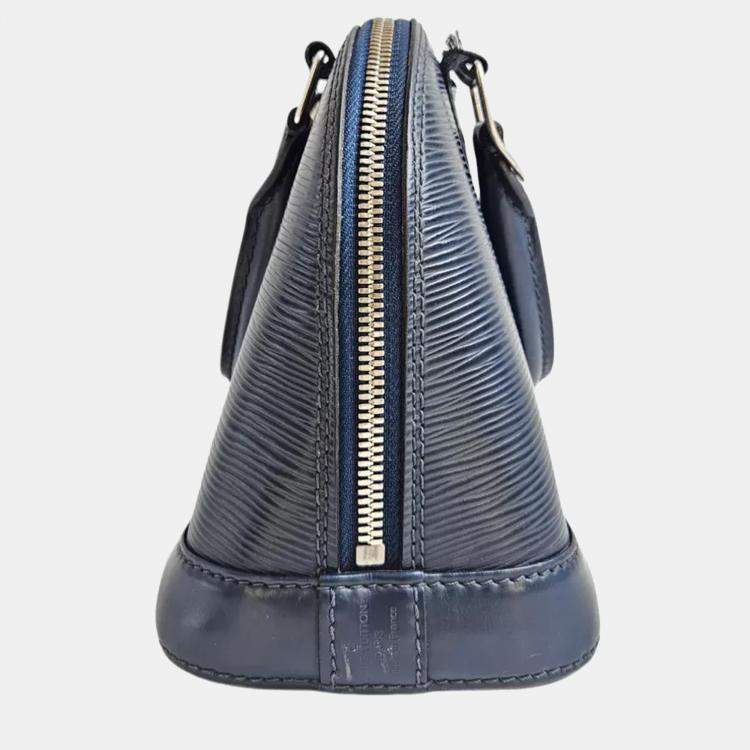Pre Owned Louis Vuitton Alma BB Navy Epi Leather Shoulder Bag