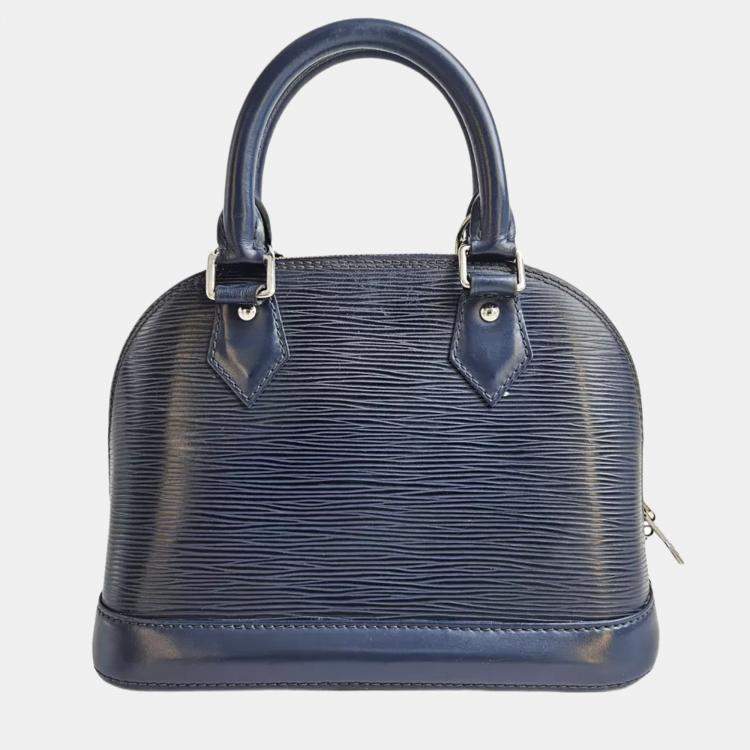 Pre Owned Louis Vuitton Alma BB Navy Epi Leather Shoulder Bag