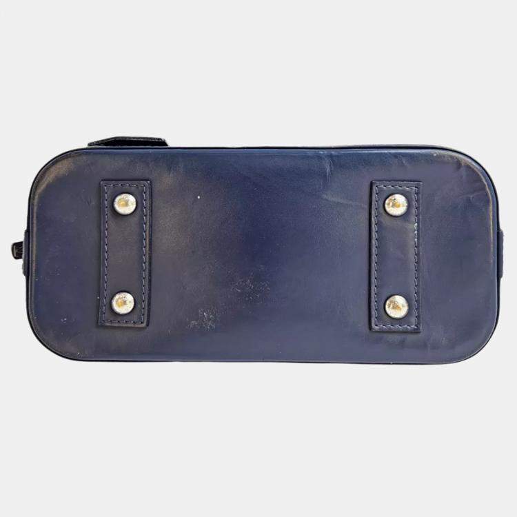 Pre Owned Louis Vuitton Alma BB Navy Epi Leather Shoulder Bag