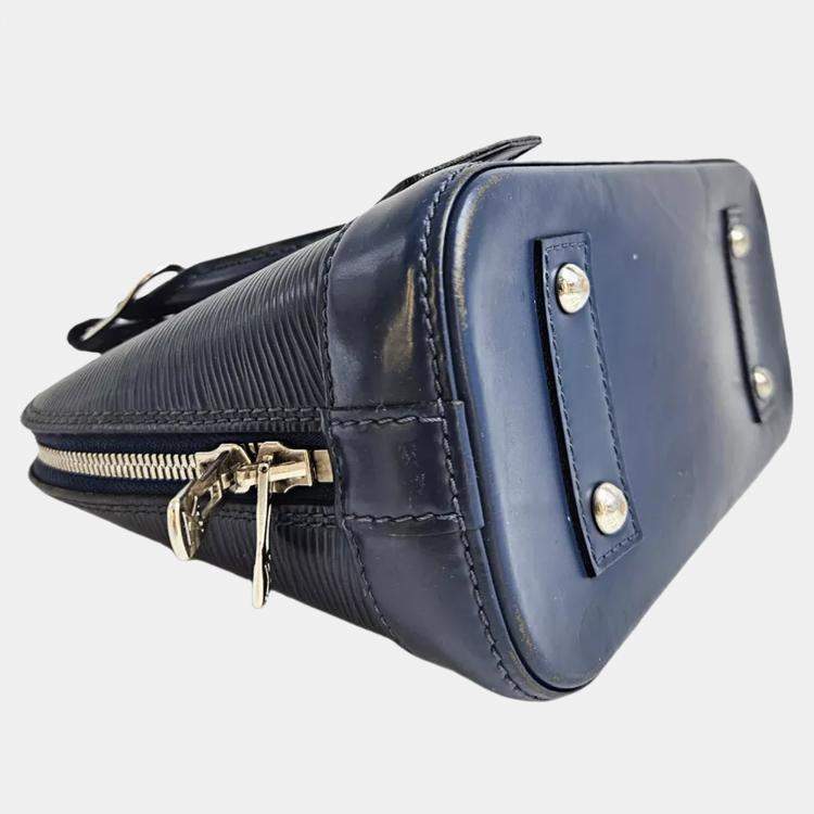 Pre Owned Louis Vuitton Alma BB Navy Epi Leather Shoulder Bag