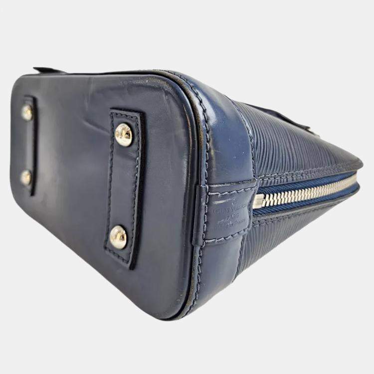 Pre Owned Louis Vuitton Alma BB Navy Epi Leather Shoulder Bag