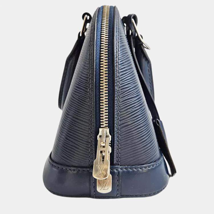 Pre Owned Louis Vuitton Alma BB Navy Epi Leather Shoulder Bag