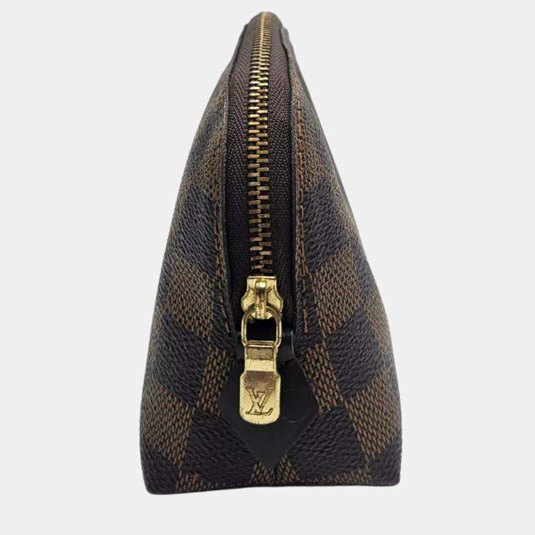 Pre Owned Louis Vuitton Brown Damier Ebene Canvas Cosmetic Pouch