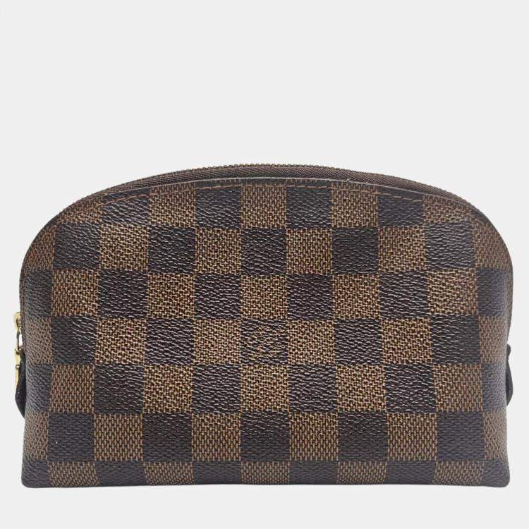 Pre Owned Louis Vuitton Brown Damier Ebene Canvas Cosmetic Pouch