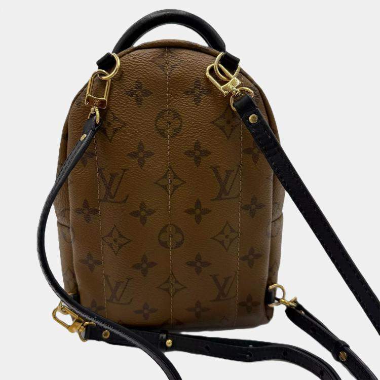 Pre Owned Louis Vuitton Palm Springs Mini Brown Monogram Canvas Backpack