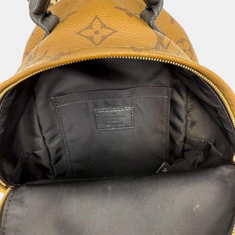 Pre Owned Louis Vuitton Palm Springs Mini Brown Monogram Canvas Backpack