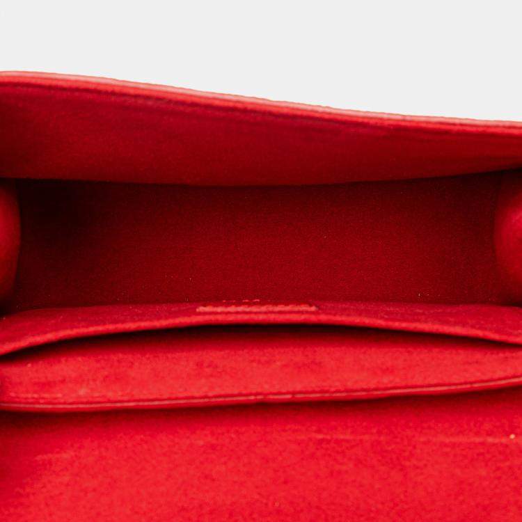 Pre Owned Louis Vuitton Red Monogram Empreinte Saint Sulpice BB Bag