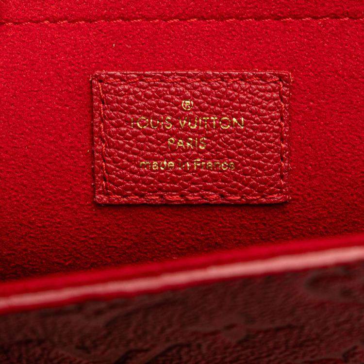 Pre Owned Louis Vuitton Red Monogram Empreinte Saint Sulpice BB Bag