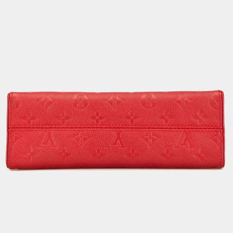 Pre Owned Louis Vuitton Red Monogram Empreinte Saint Sulpice BB Bag