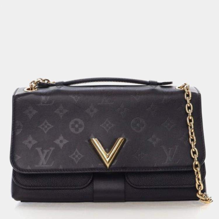 Pre Owned Louis Vuitton Very Black Monogram Canvas Shoulder Bag