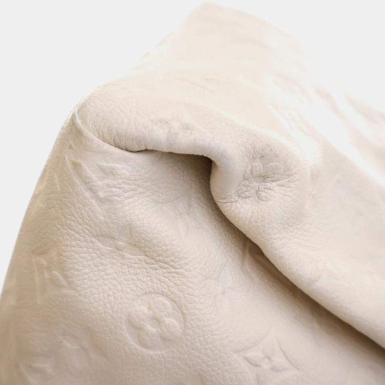 Pre Owned Louis Vuitton Artsy MM Cream White Monogram Empreinte Leather Shoulder Bag