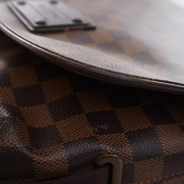 Pre Owned Louis Vuitton Brooklyn MM Brown Damier Ebene Coated Canvas Shoulder Bag