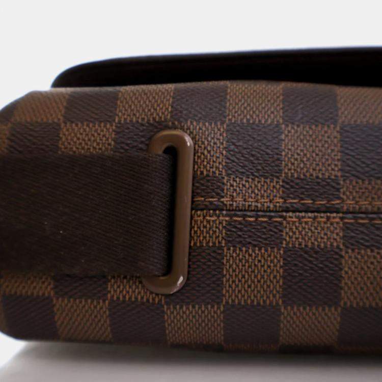 Pre Owned Louis Vuitton Brooklyn MM Brown Damier Ebene Coated Canvas Shoulder Bag